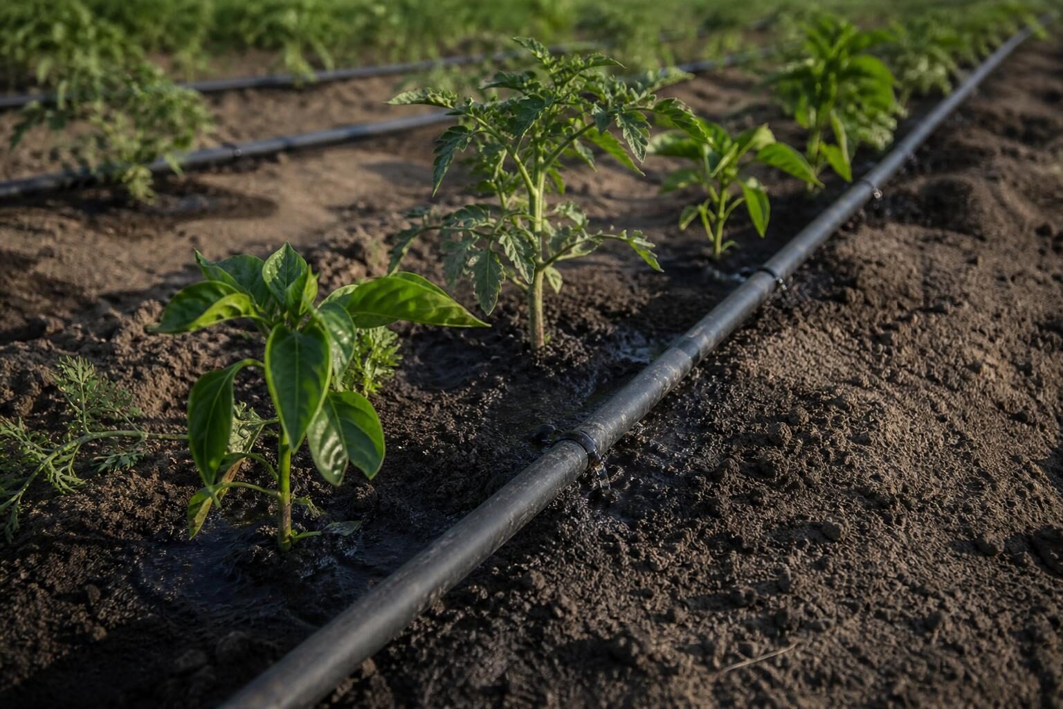 Drip irrigation lines